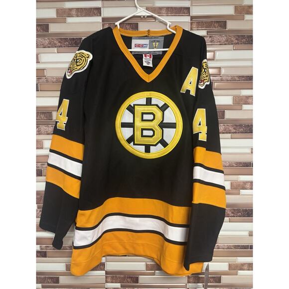 NHL Hockey Vintage Boston Bruins Bobby Orr #4 Jersey 50 XL Black CCM NWT - Picture 1 of 6